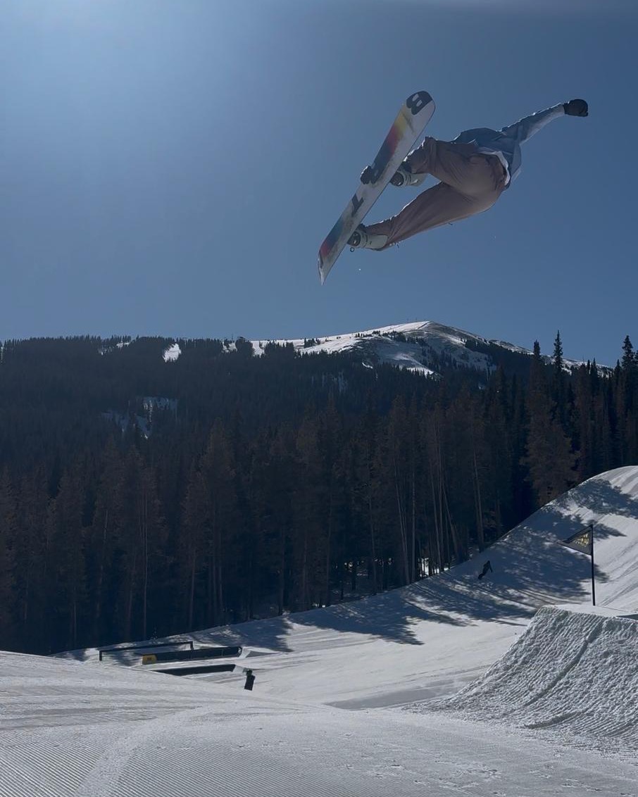 Marcel Arnold inverted mid-air off a park jump